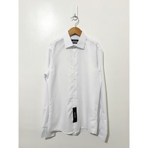 Nine West Men’s White Slim Fit Long Sleeve Size Small